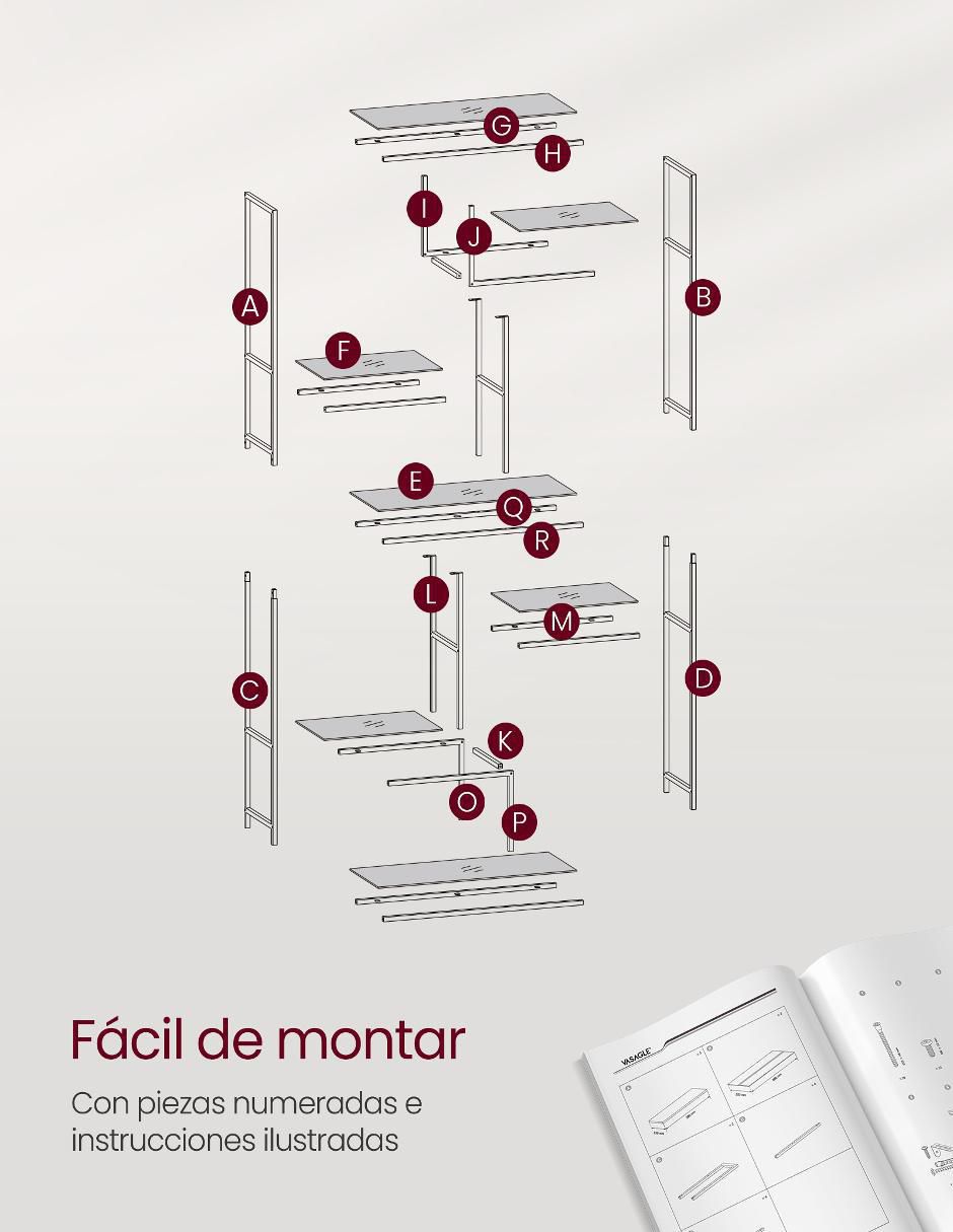 Librero armable Baris de acero 2
