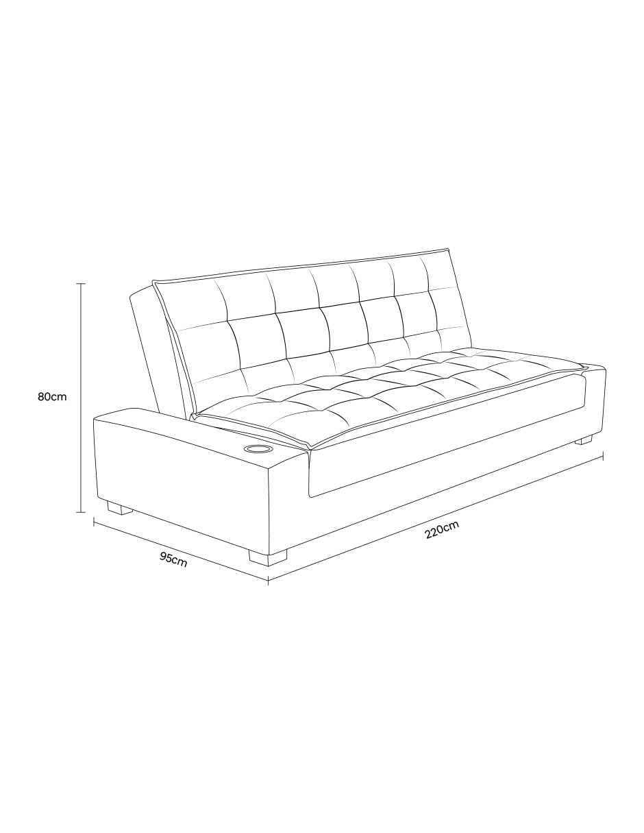Sofá cama Confort de madera de pino 9