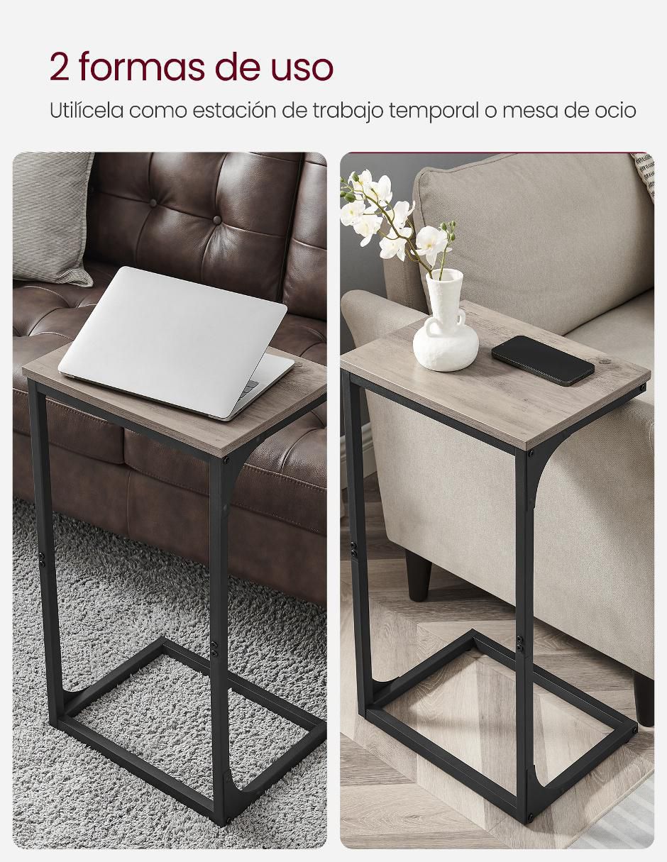 Mesa auxiliar armable Byram de madera 2