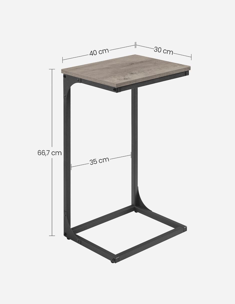Mesa auxiliar armable Byram de madera 4