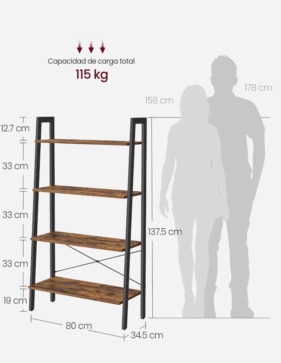 Librero armable Barnet de madera 4