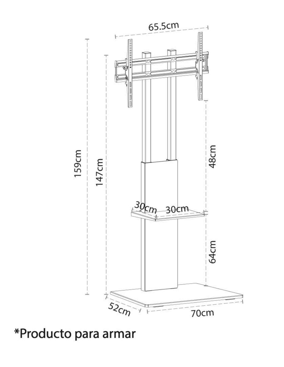 Mueble de TV armable de acero 4