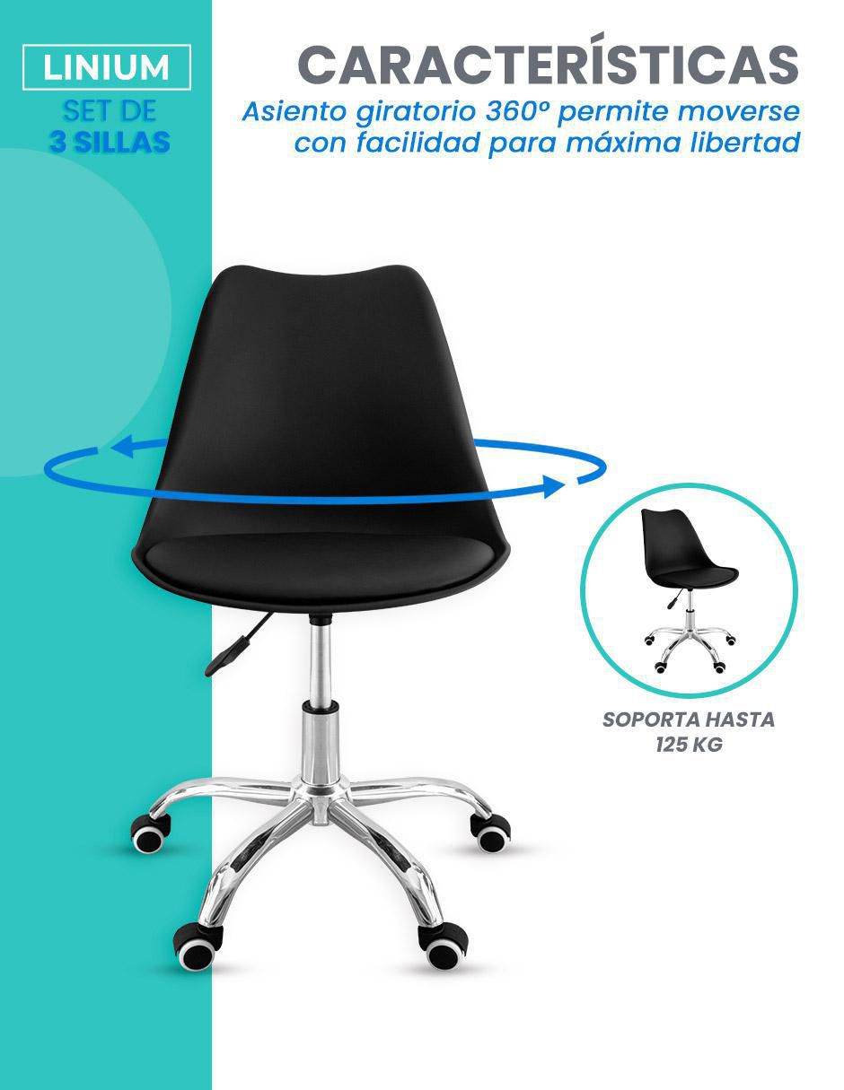 Silla de escritorio 3 piezas 6
