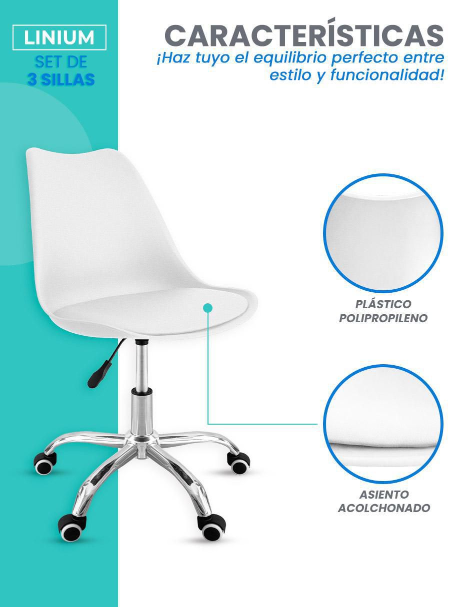 Silla de escritorio 3 piezas 3