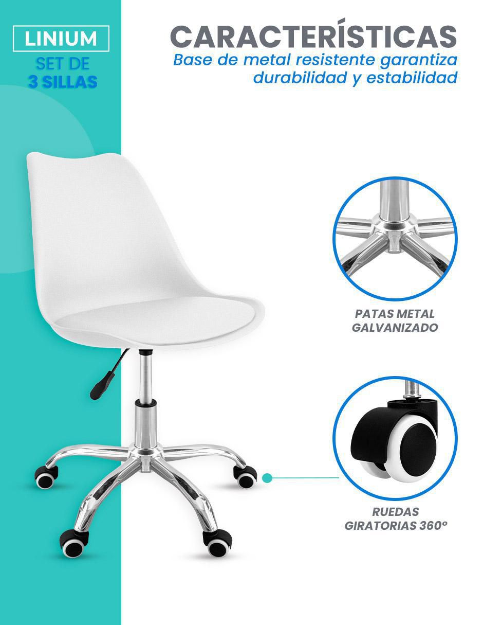 Silla de escritorio 3 piezas 4