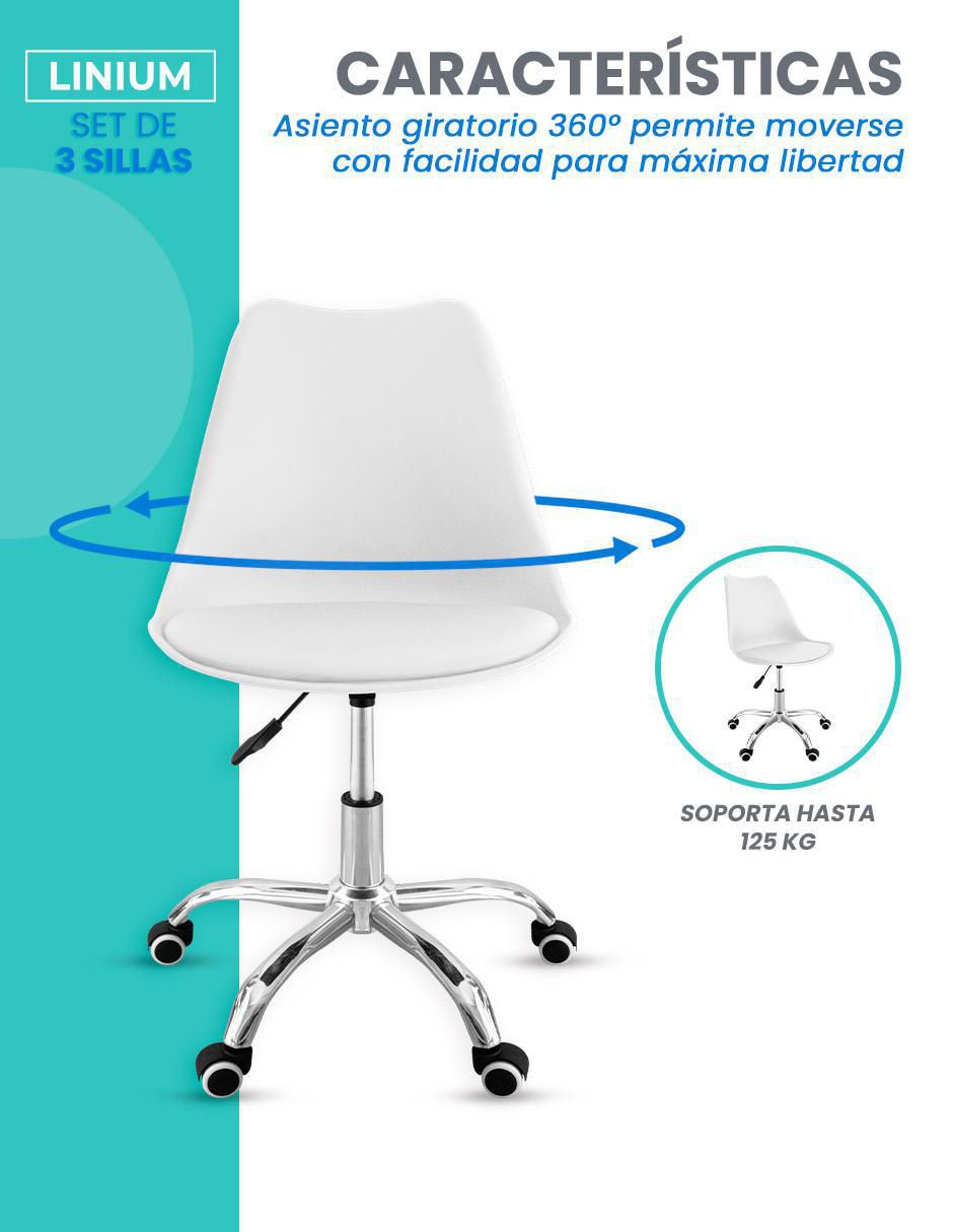Silla de escritorio 3 piezas 6