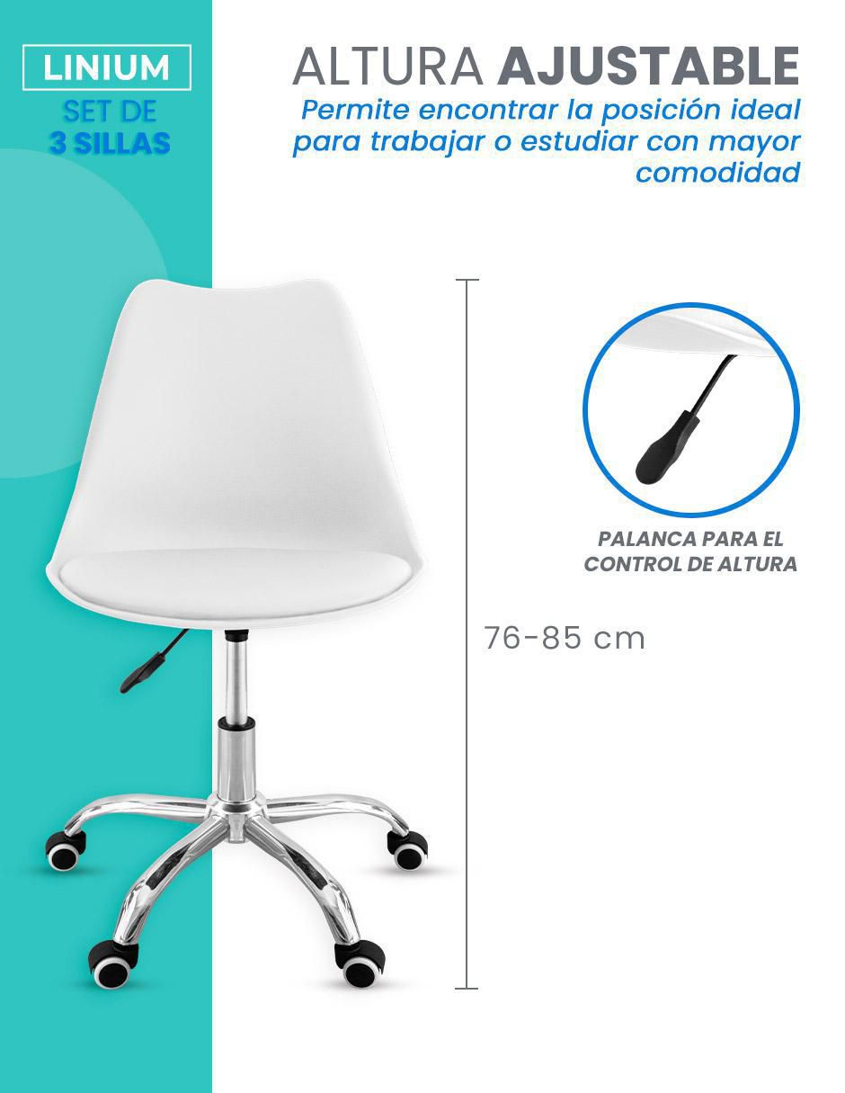Silla de escritorio 3 piezas 7