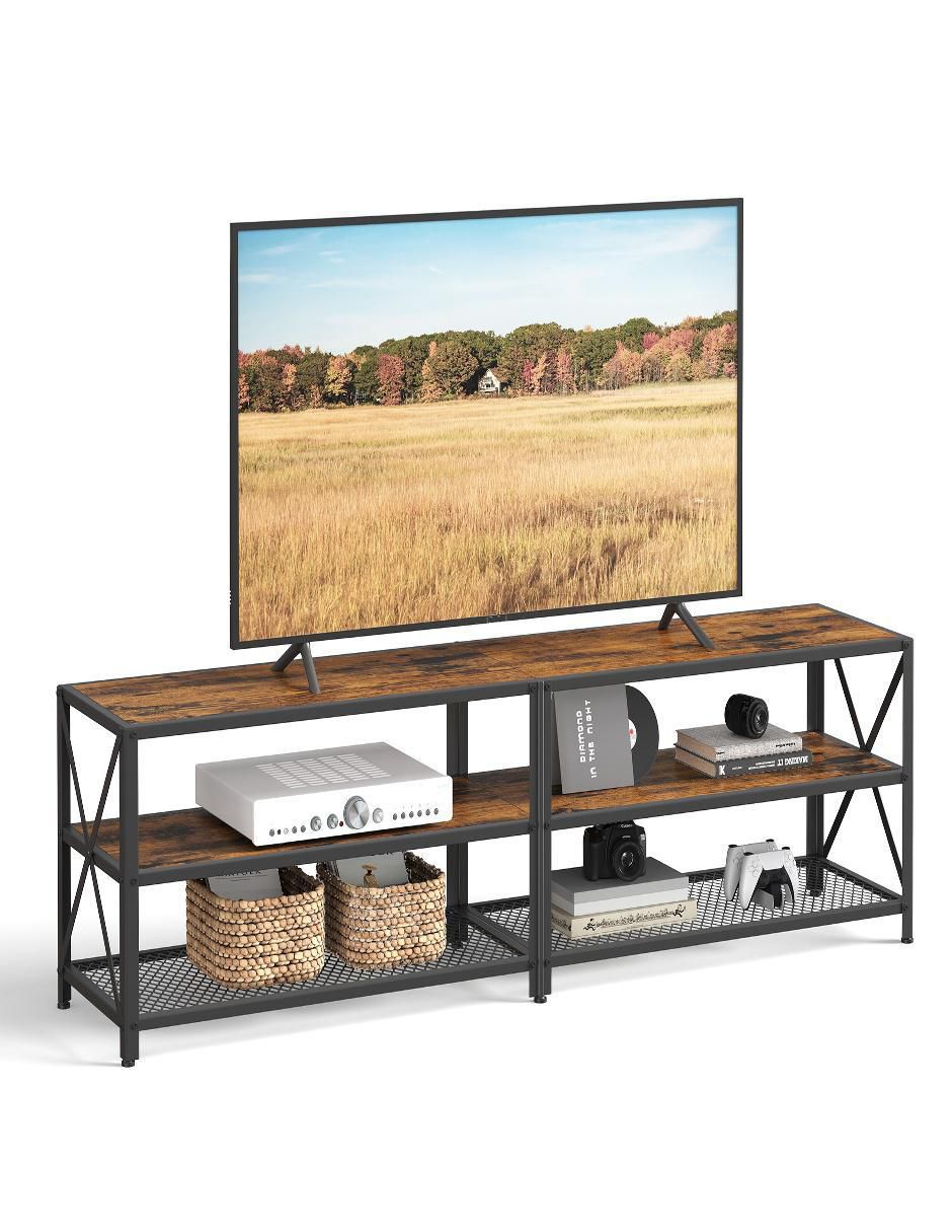 Mueble de TV armable Dailen de metal y madera 3