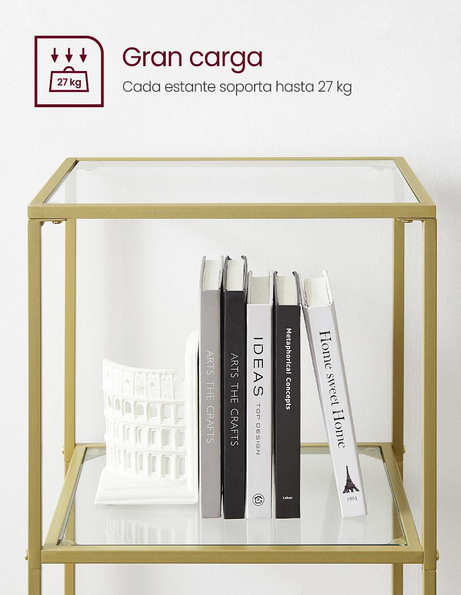 Librero armable Baris de vidrio 2