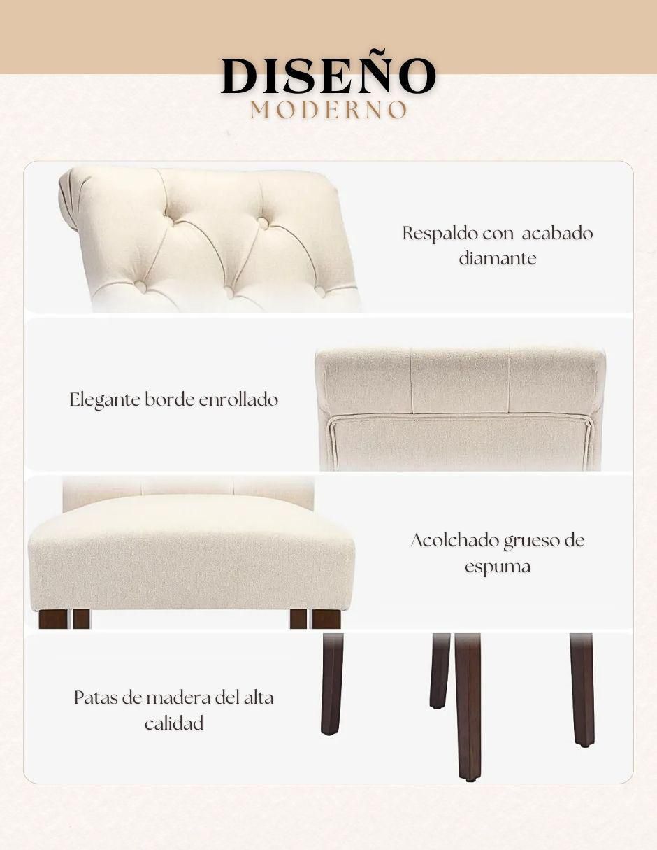 Silla 2 piezas de madera y tela adulto 5