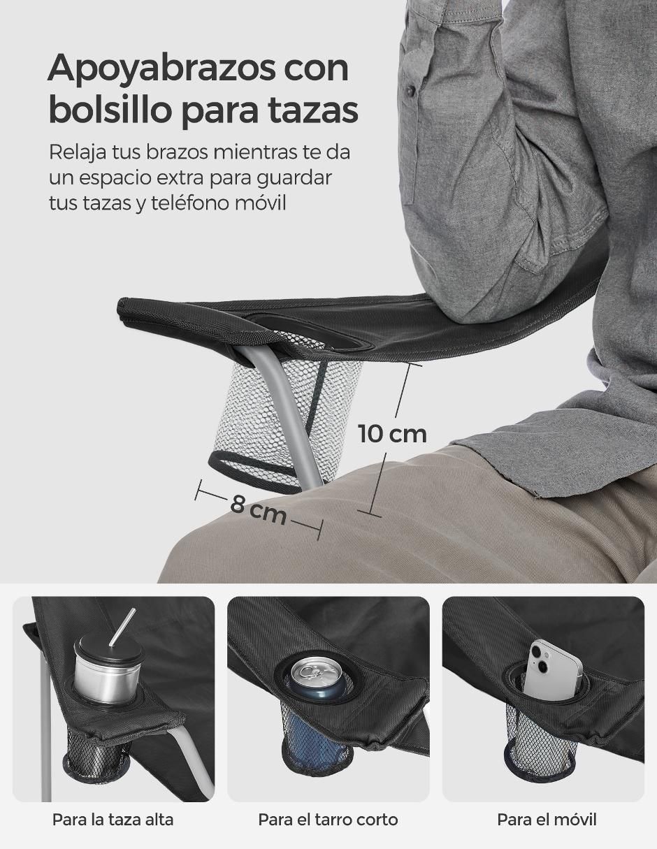 Silla plegable 2 piezas Sandy 3