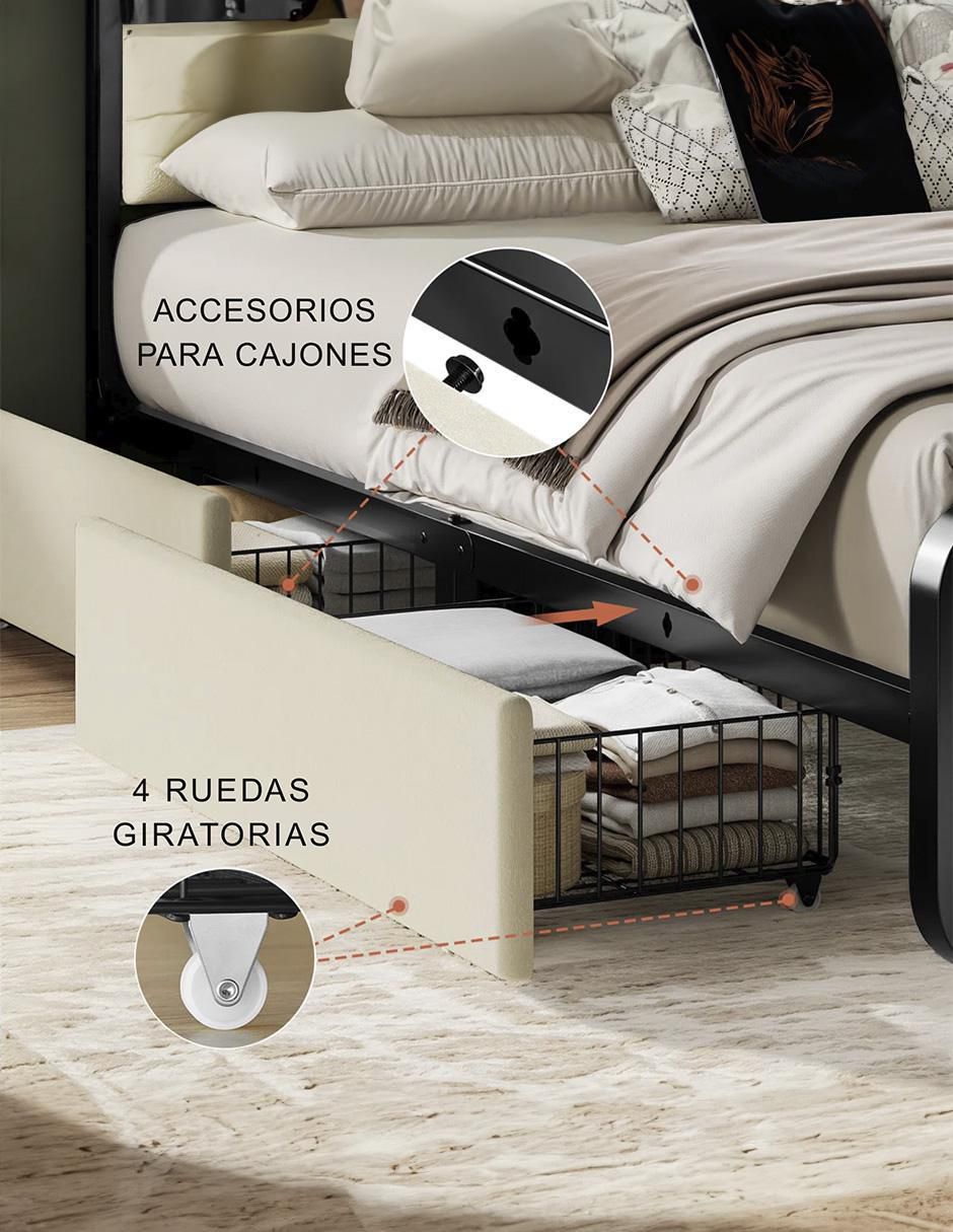 Base para cama Fabato de metal 4