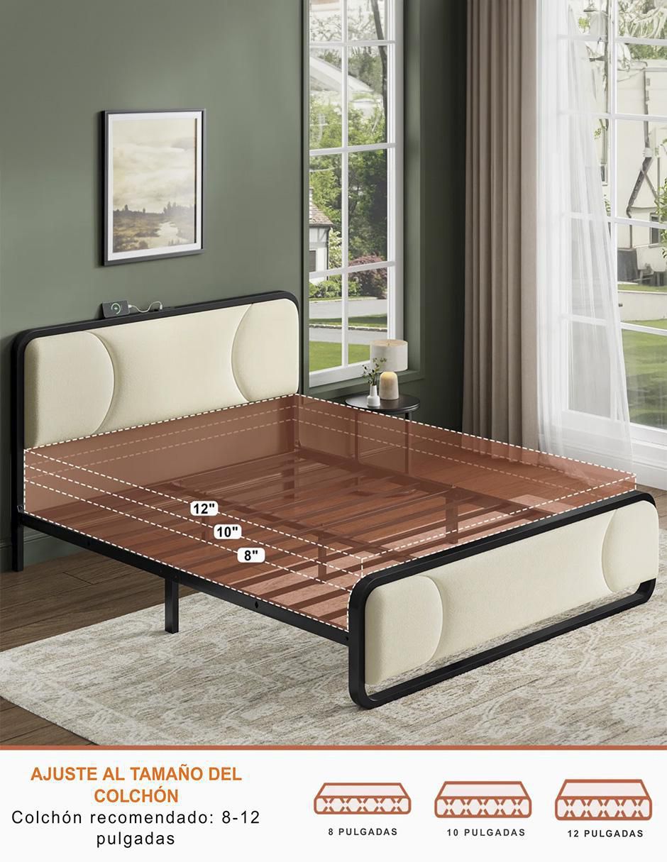 Base para cama Fabato de metal 6