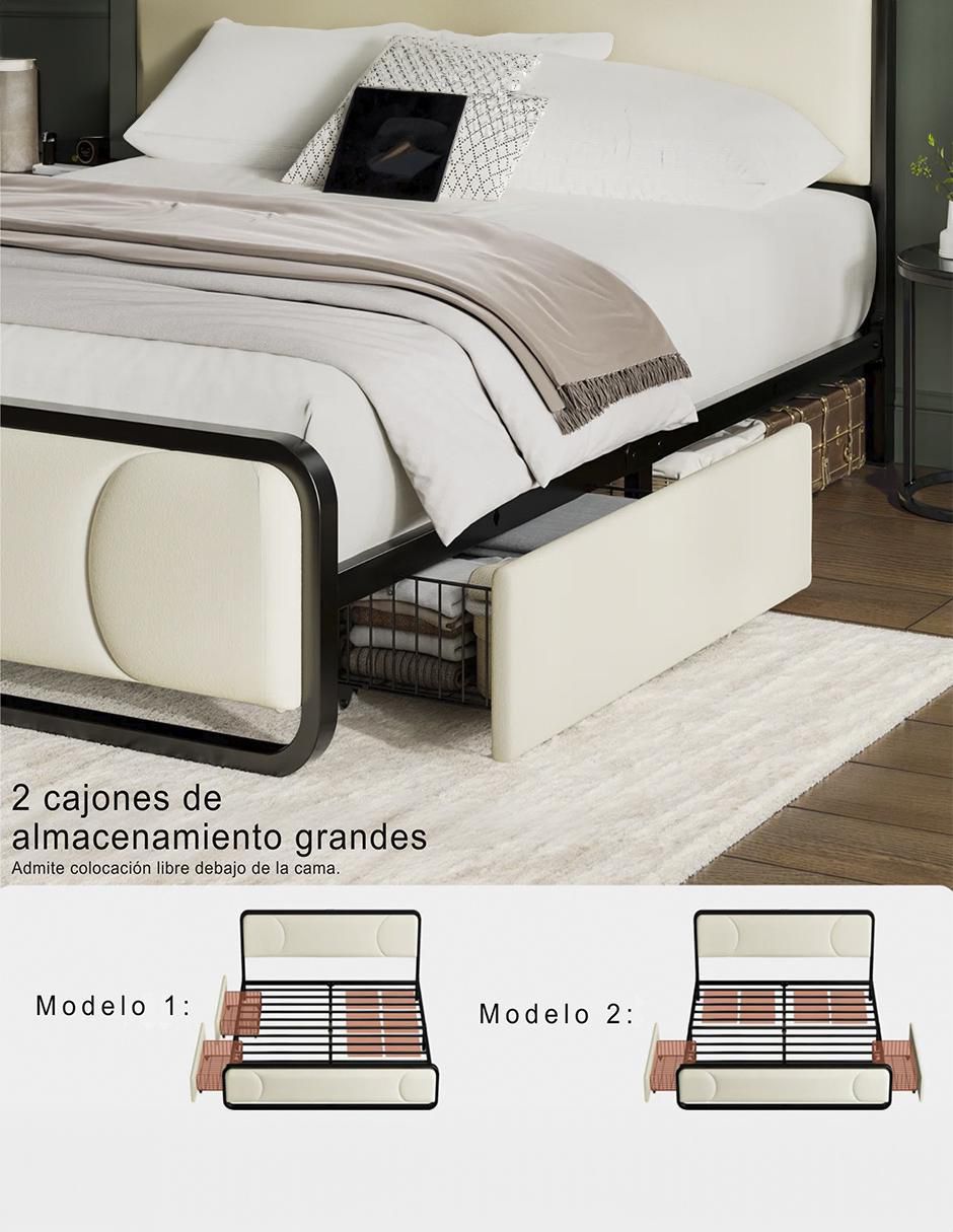 Base para cama Fabato de metal 7