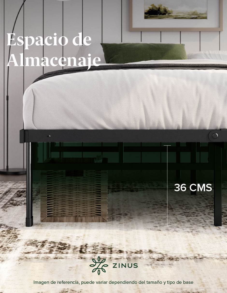 Base para cama armable Justin de acero inoxidable 5
