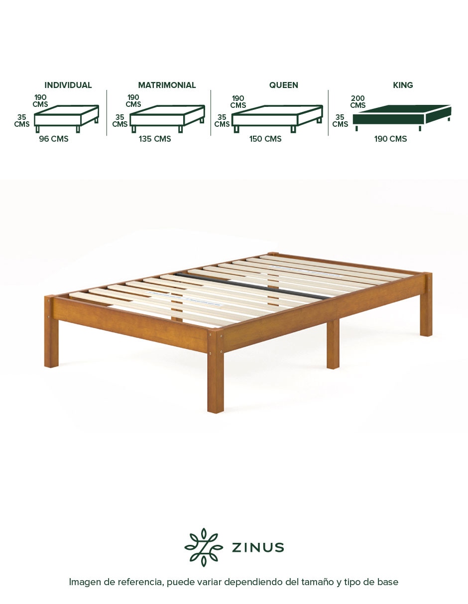 Base para cama armable Ellie de madera 2