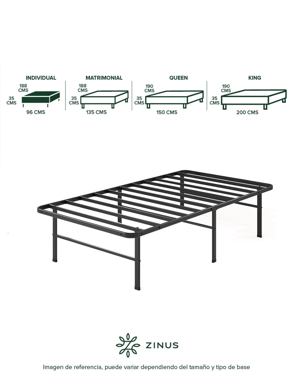 Base para cama armable Rumi de acero inoxidable 9