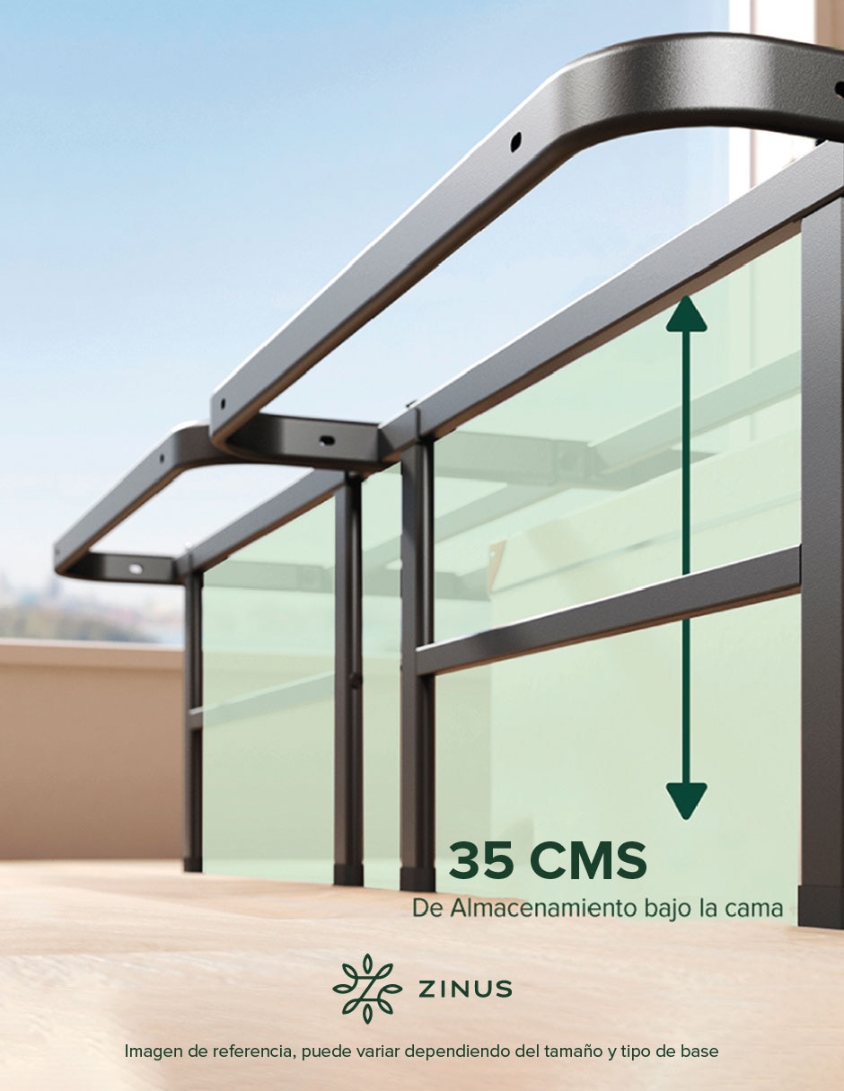 Base para cama armable Rumi de acero inoxidable 5