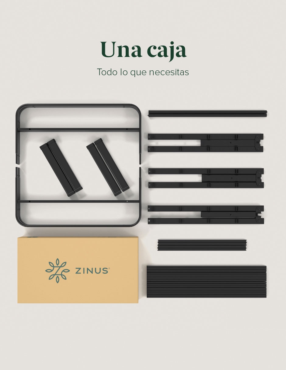 Base para cama armable Rumi de acero inoxidable 7