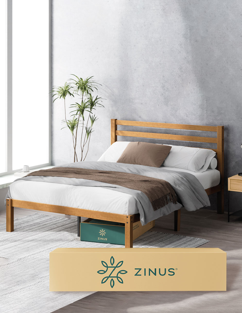 Base para cama armable Leah de madera