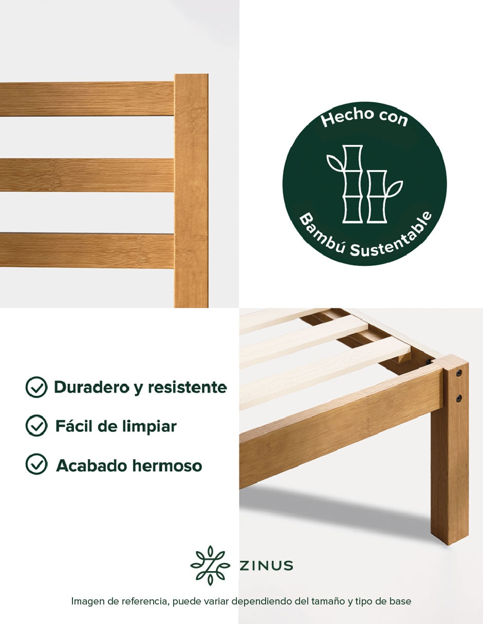 Base para cama armable Leah de madera 5