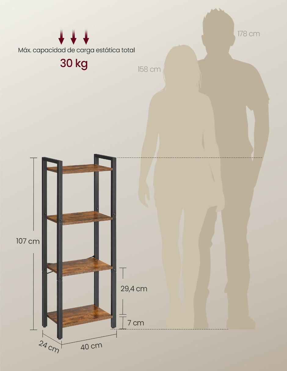 Librero armable Barnet de madera 4