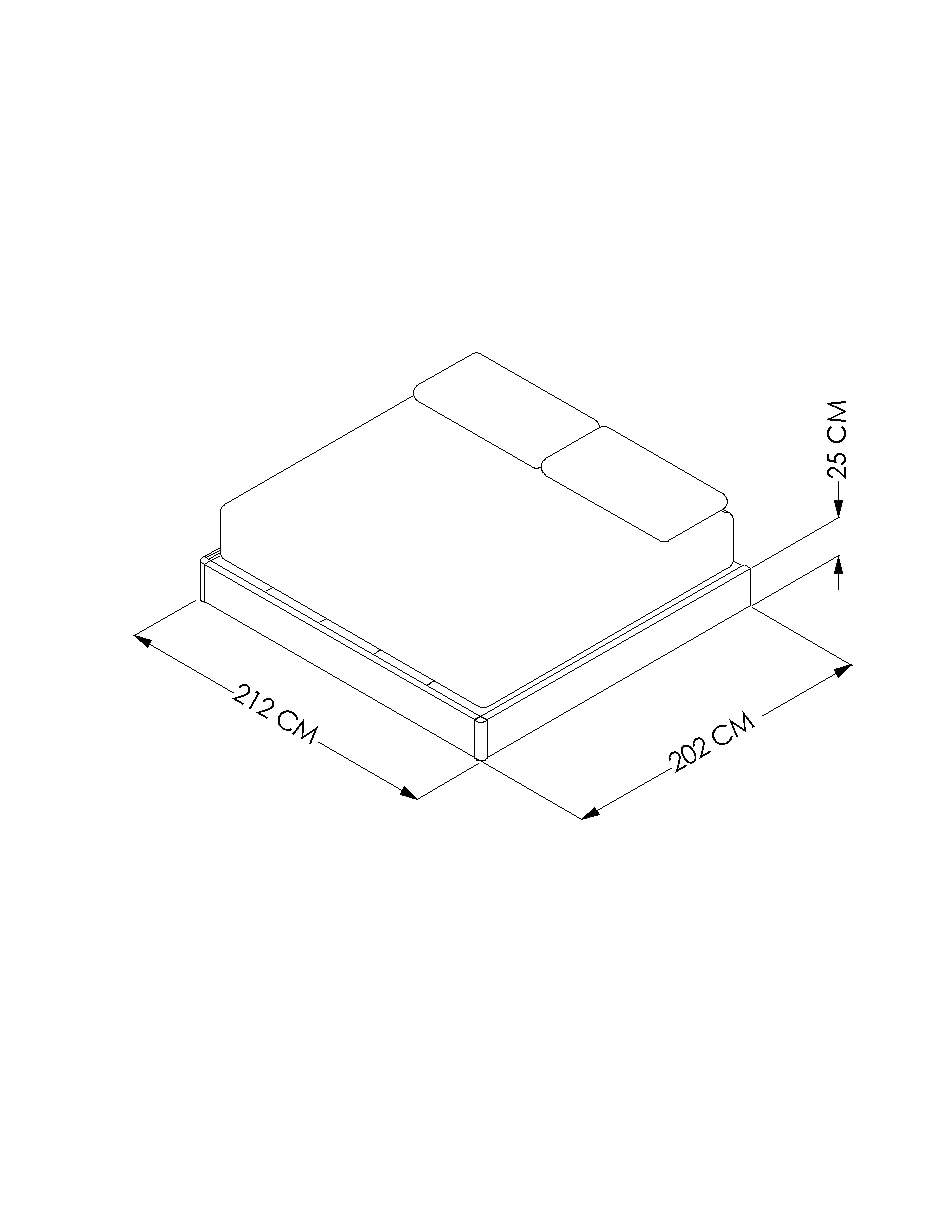 Base para cama armable Nusa de madera álamo King Size 8