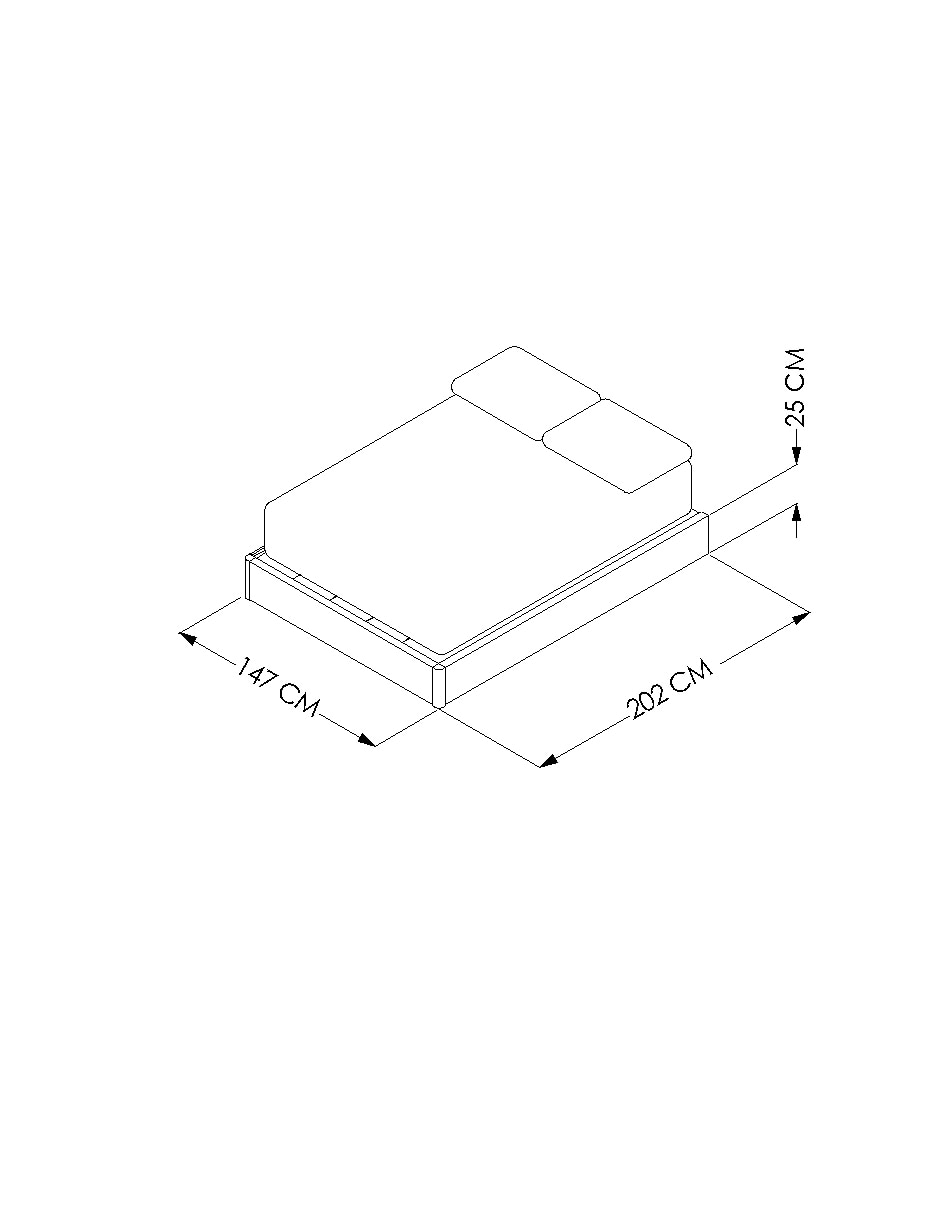 Base para cama armable Nusa de madera álamo matrimonial 8