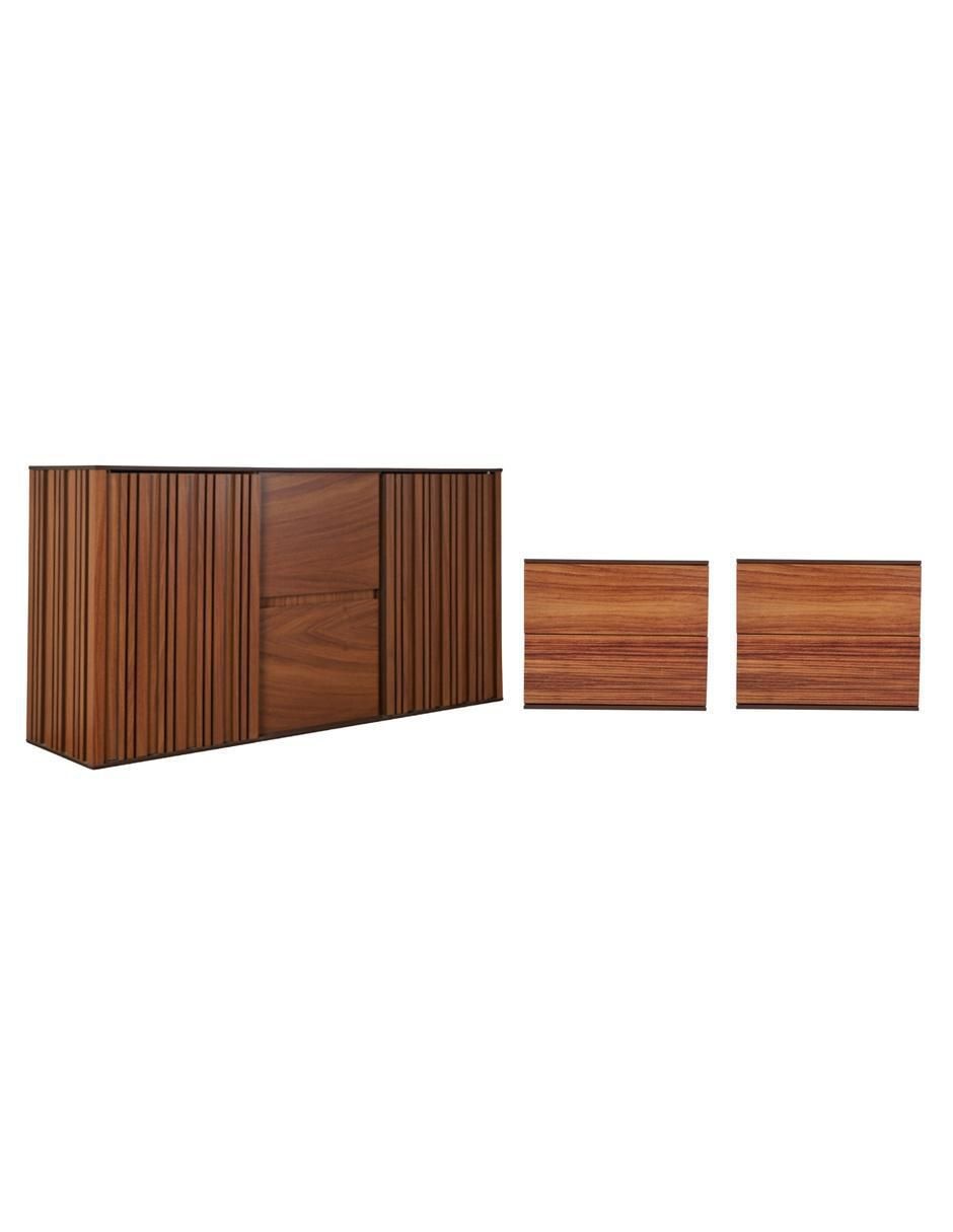 Set recámara Amarella de chapa madera