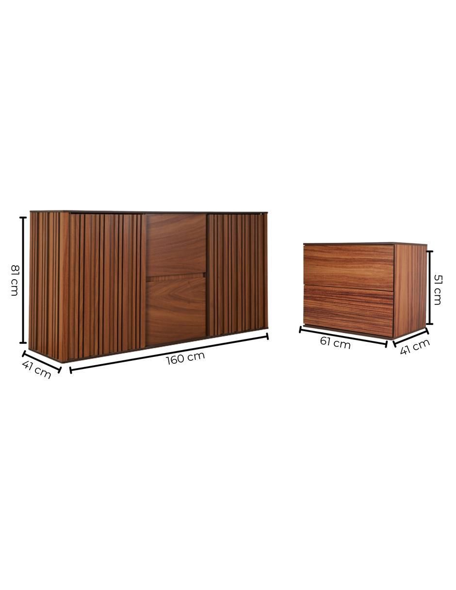 Set recámara Amarella de chapa madera 9