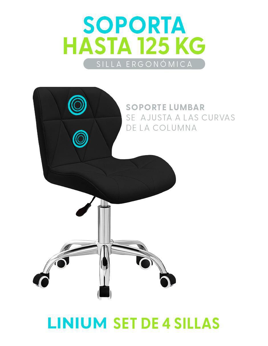 Silla de escritorio 4 piezas Linium