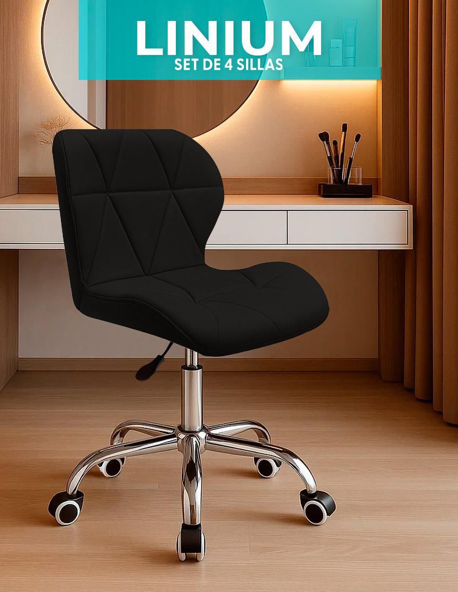 Silla de escritorio 4 piezas Linium