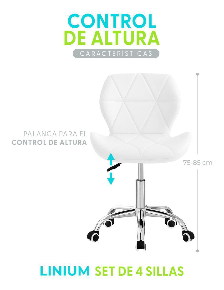 Silla de escritorio 4 piezas Linium