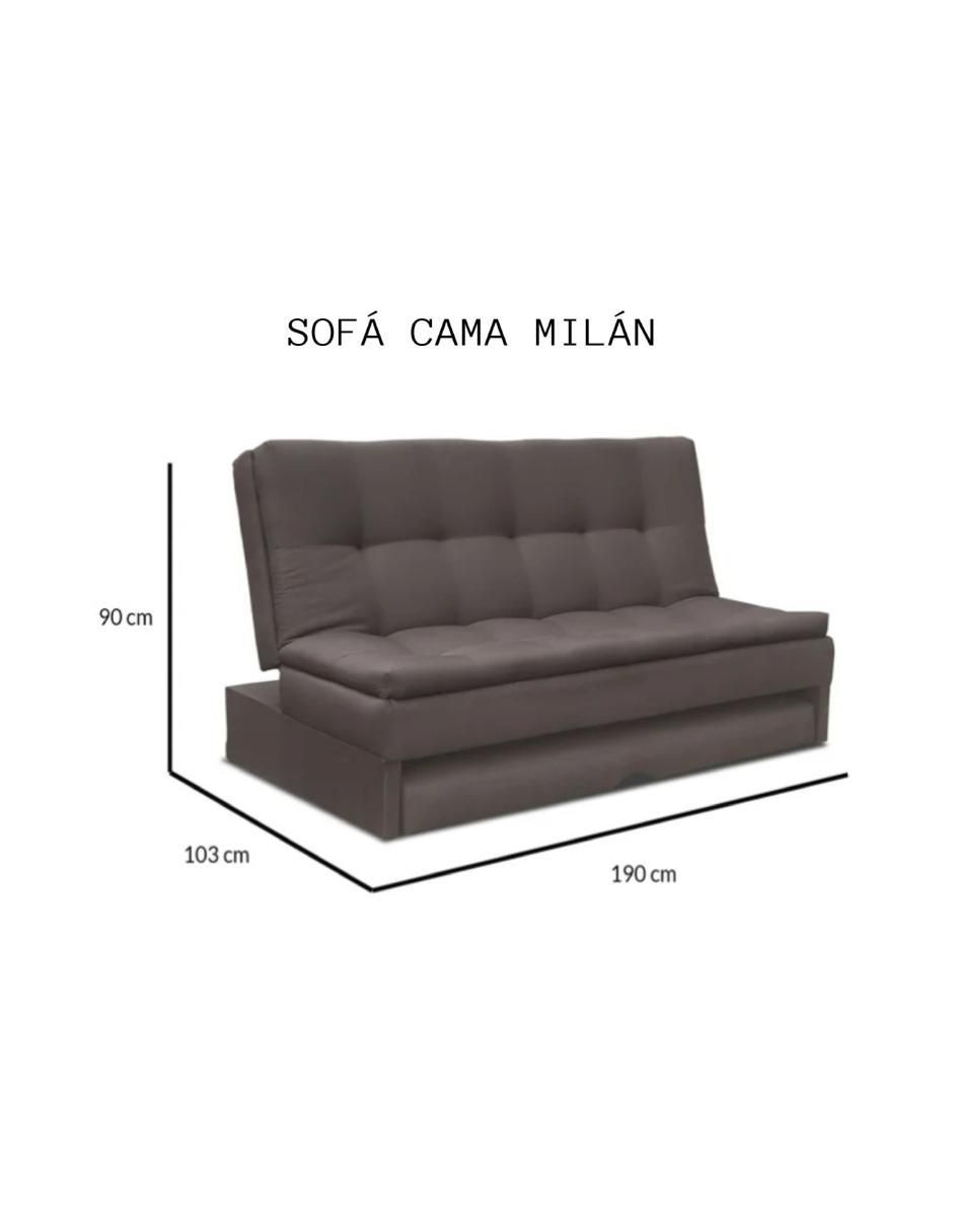 Sofá cama Milán de poliéster 8