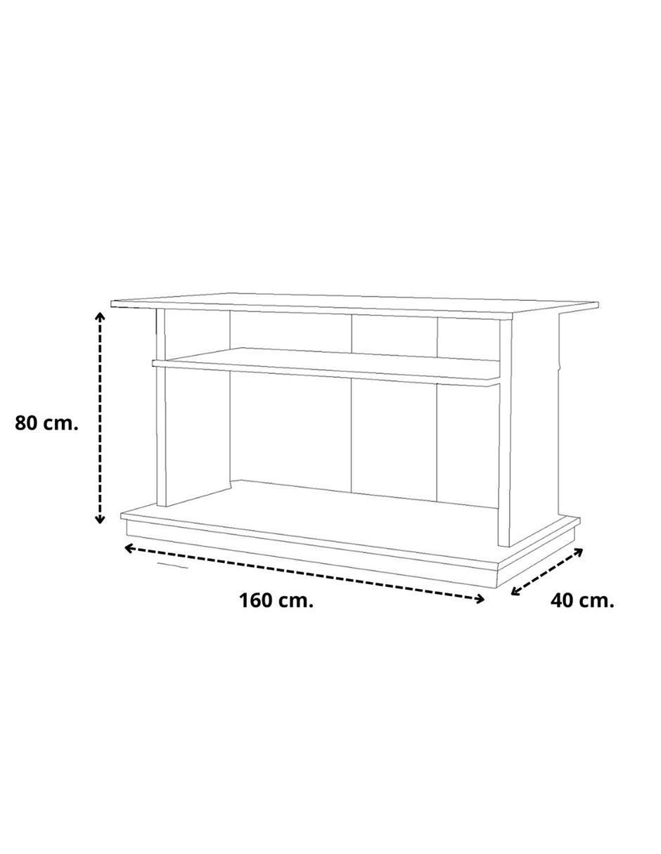 Mueble de TV armable de melamina 6