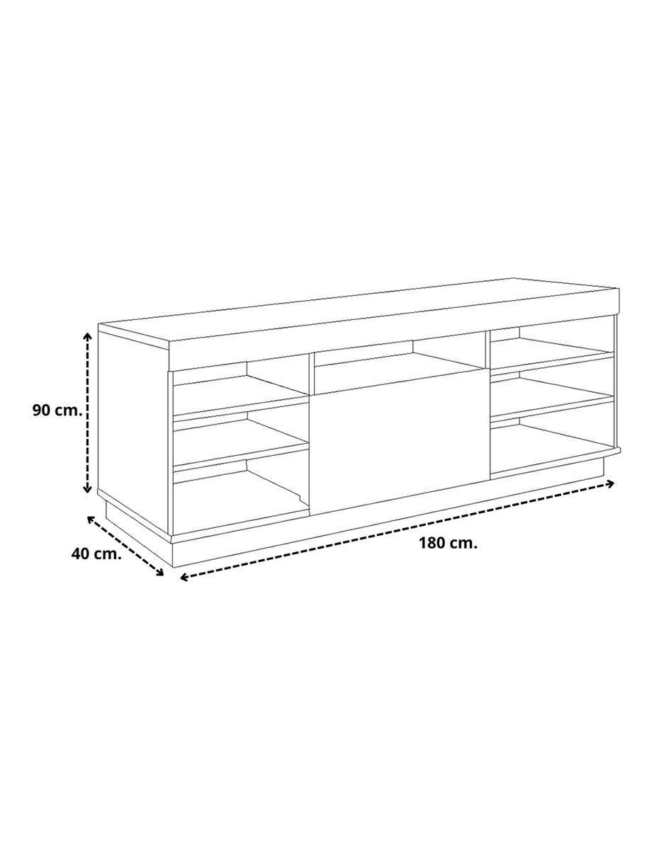 Mueble de TV armable Oviedo de melamina 7
