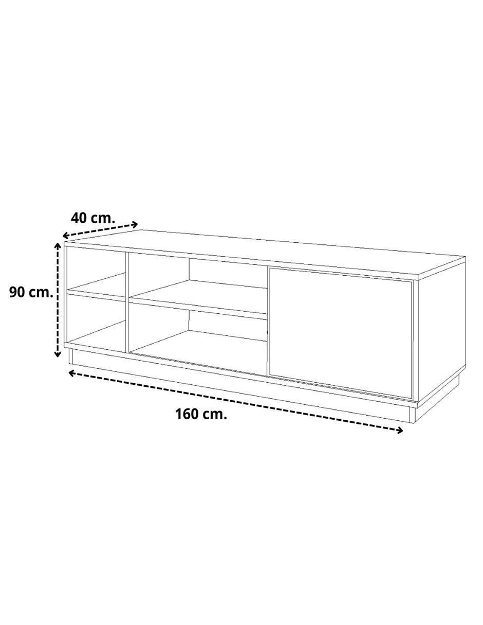 Mueble de TV armable de melamina 6