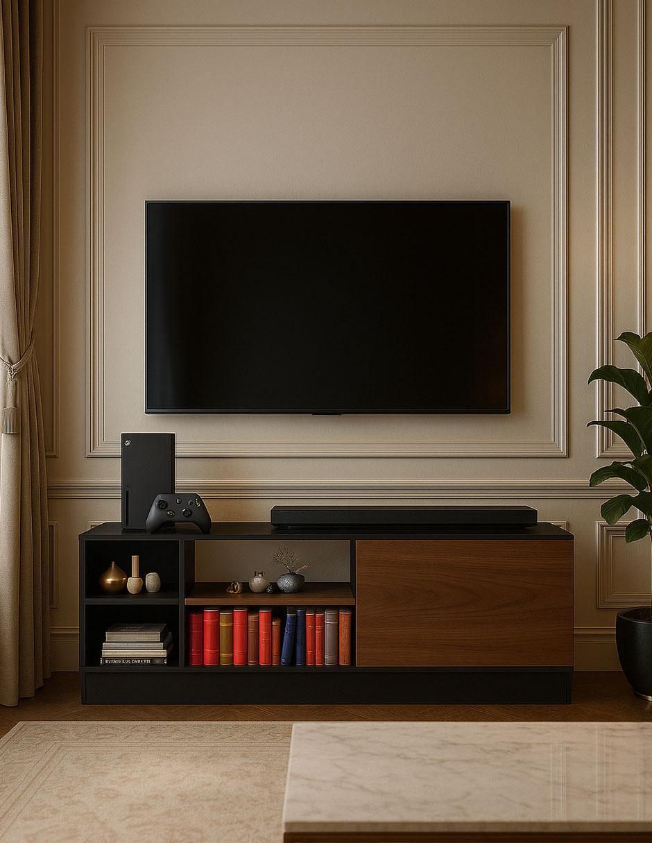 Mueble de TV armable de melamina 5