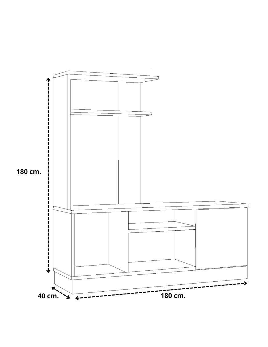 Mueble de TV armable de melamina 5