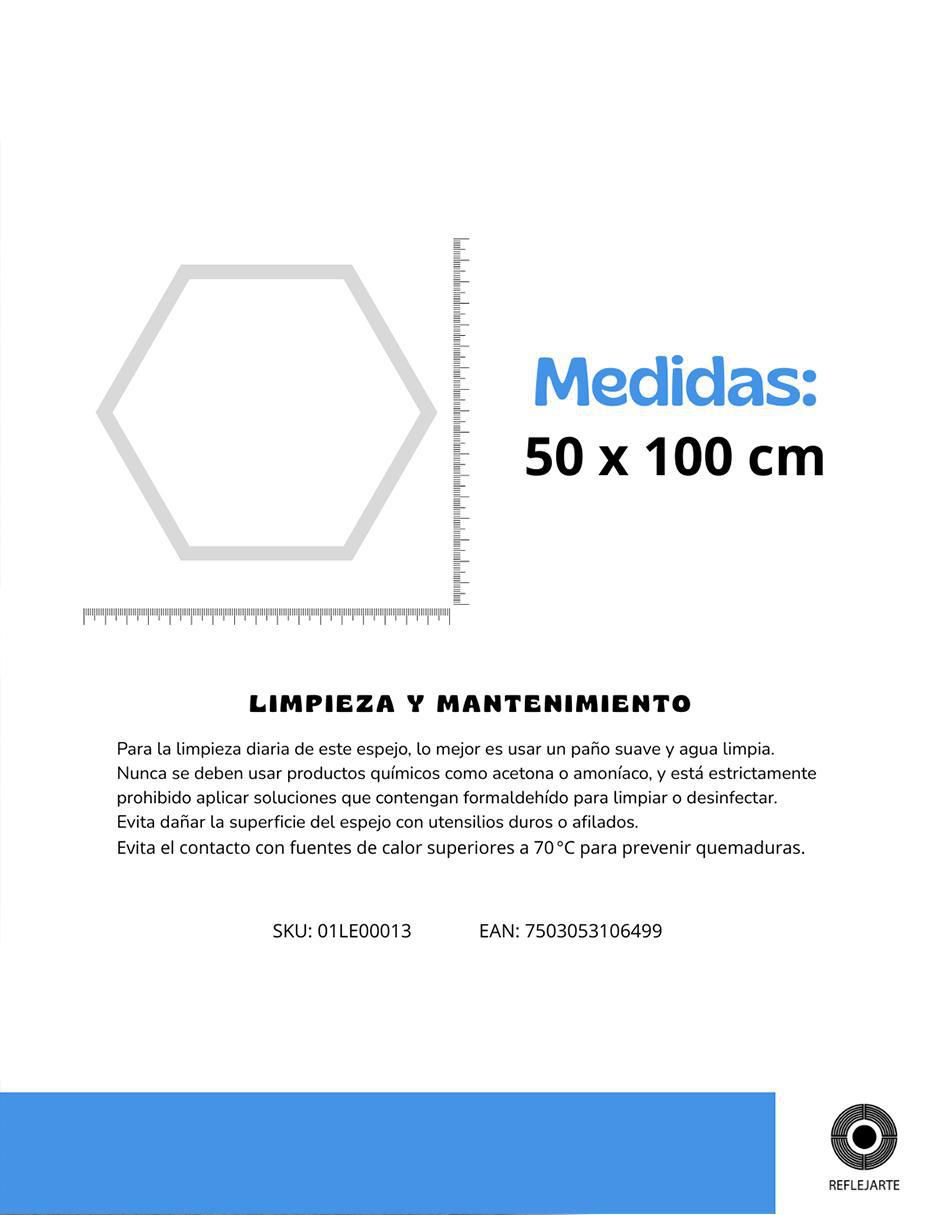 Espejo hexagonal 8