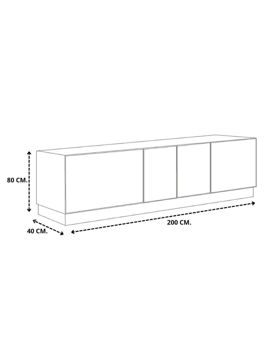 Mueble de tv armable de melamina 7