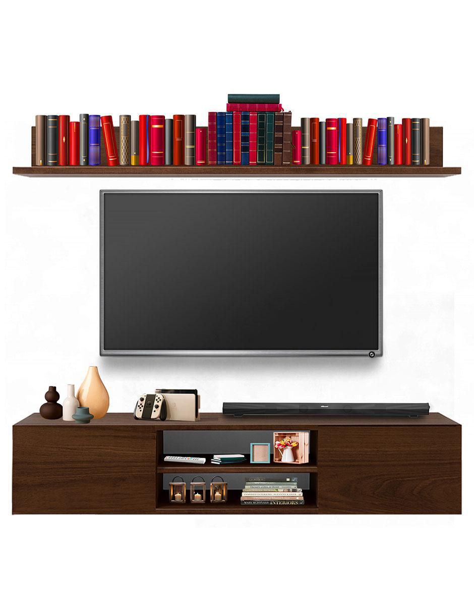 Mueble flotante para TV armable de melamina 5
