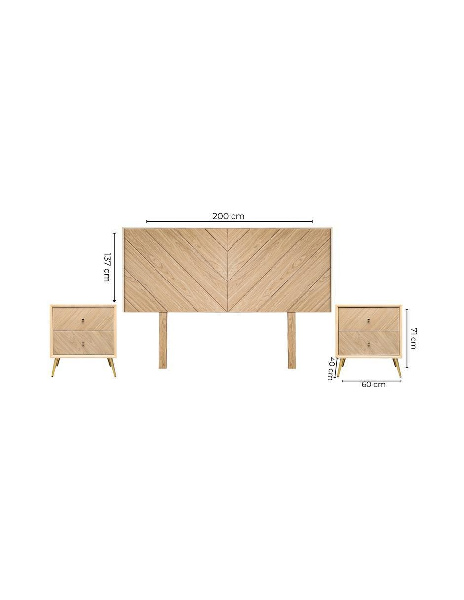 Set cabecera Chevron de melamina 10