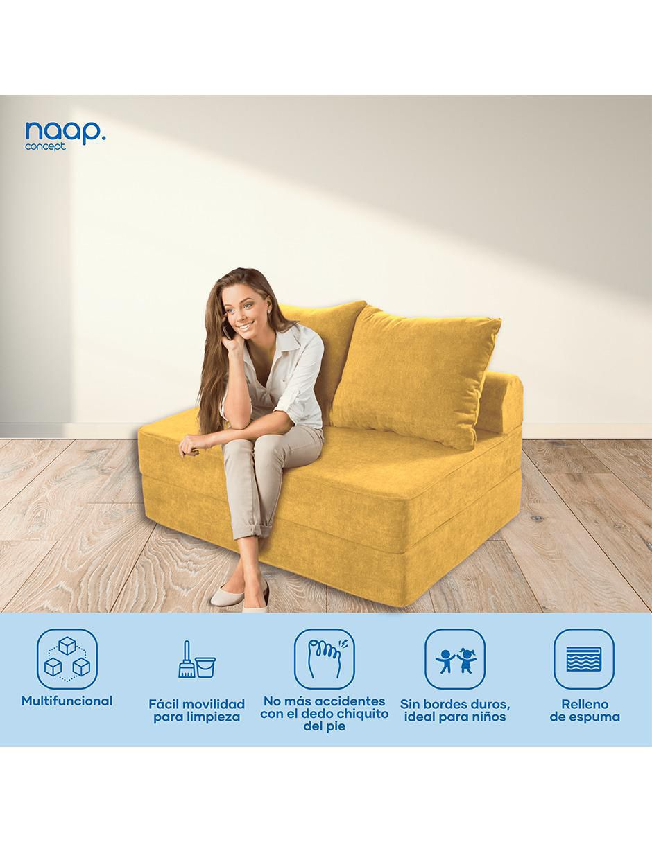 Sofá cama armable flex matrimonial plegable de espuma comprimida 3