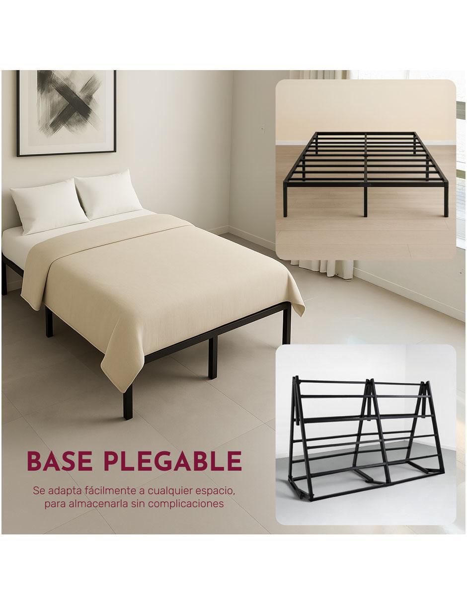 Base para cama armable de acero mate matrimonial 8