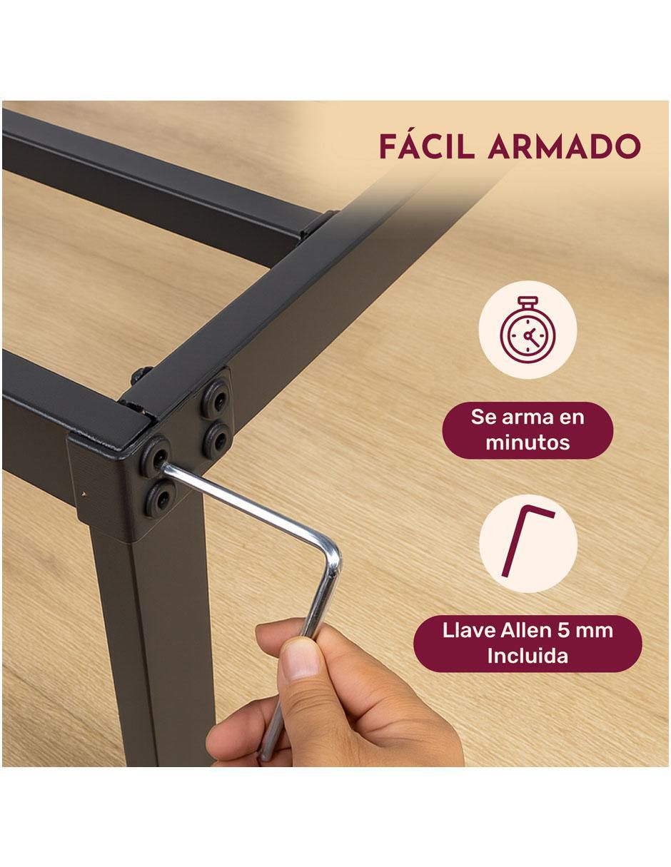 Base para cama armable de acero individual 4