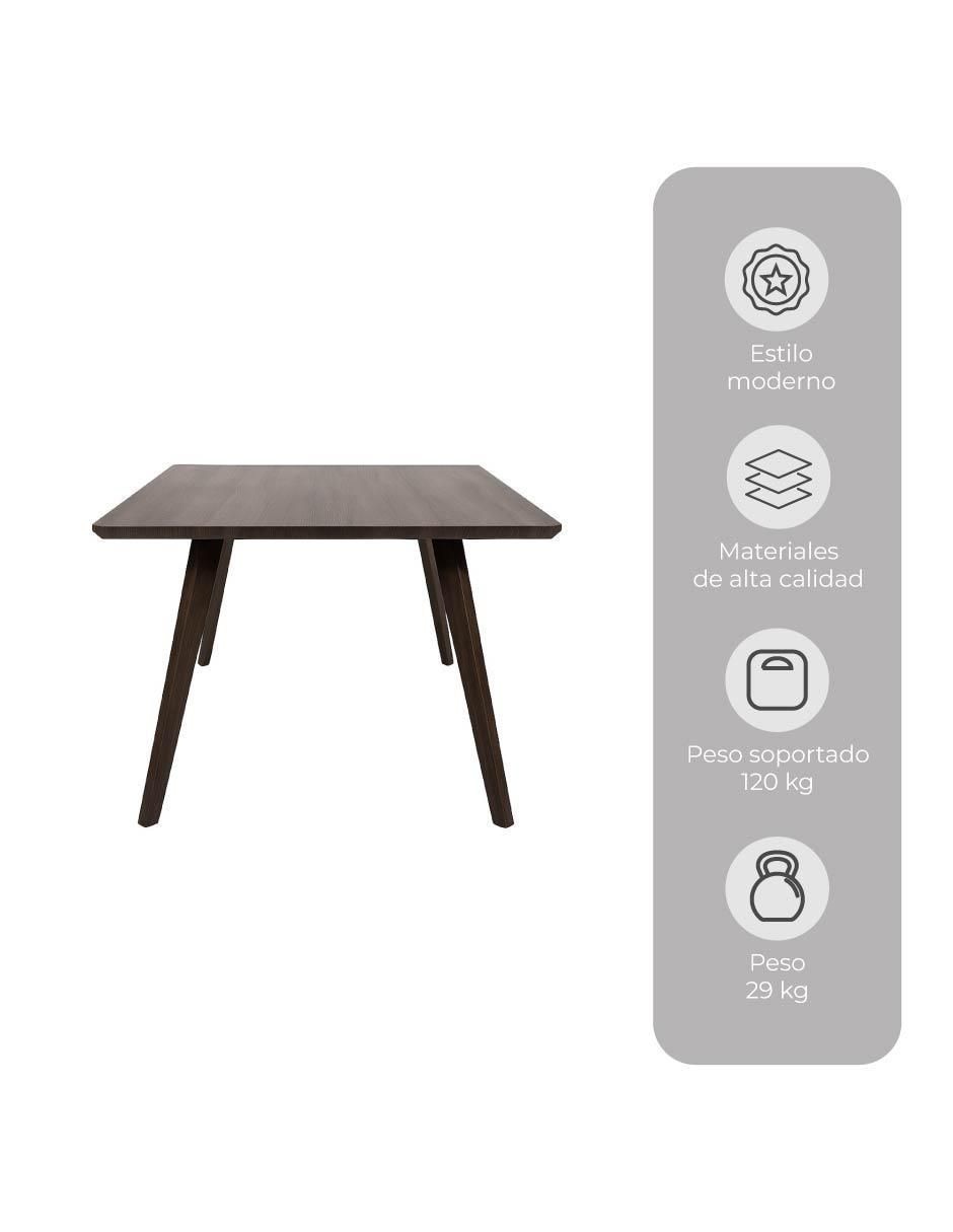 Mesa de comedor armable de chapa madera 3
