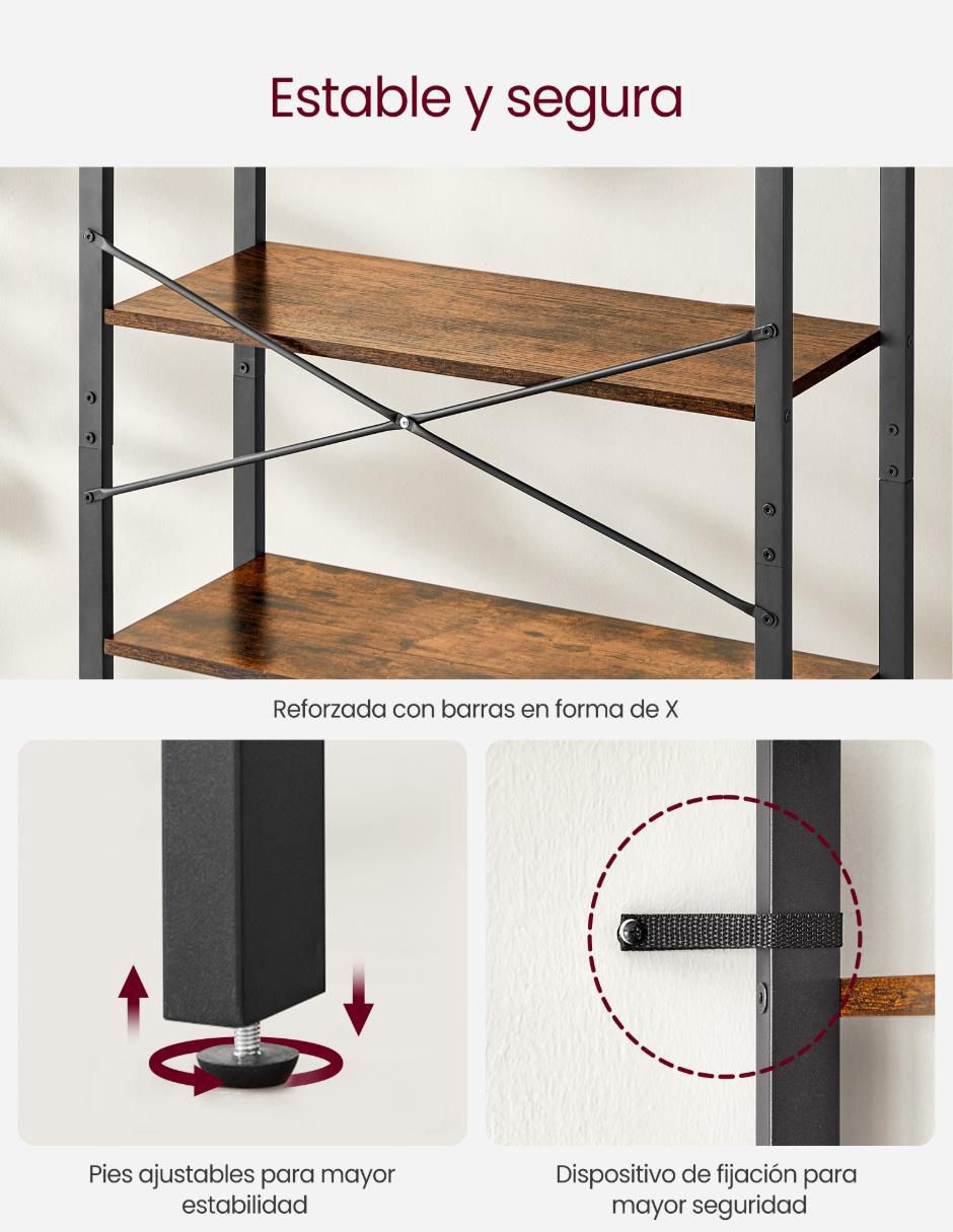 Librero armable Barnet de acero 3
