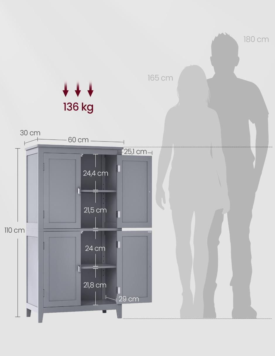 Gabinete armable Helan de MDF 4