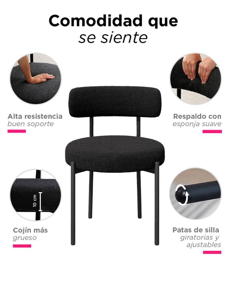 Juego de sillas 4 "piezas" contempo vanlig "de" metal y tela adulto